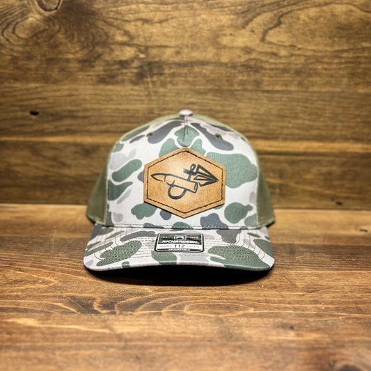 Marsh Duck Camo Hat - Logo Hex Patch