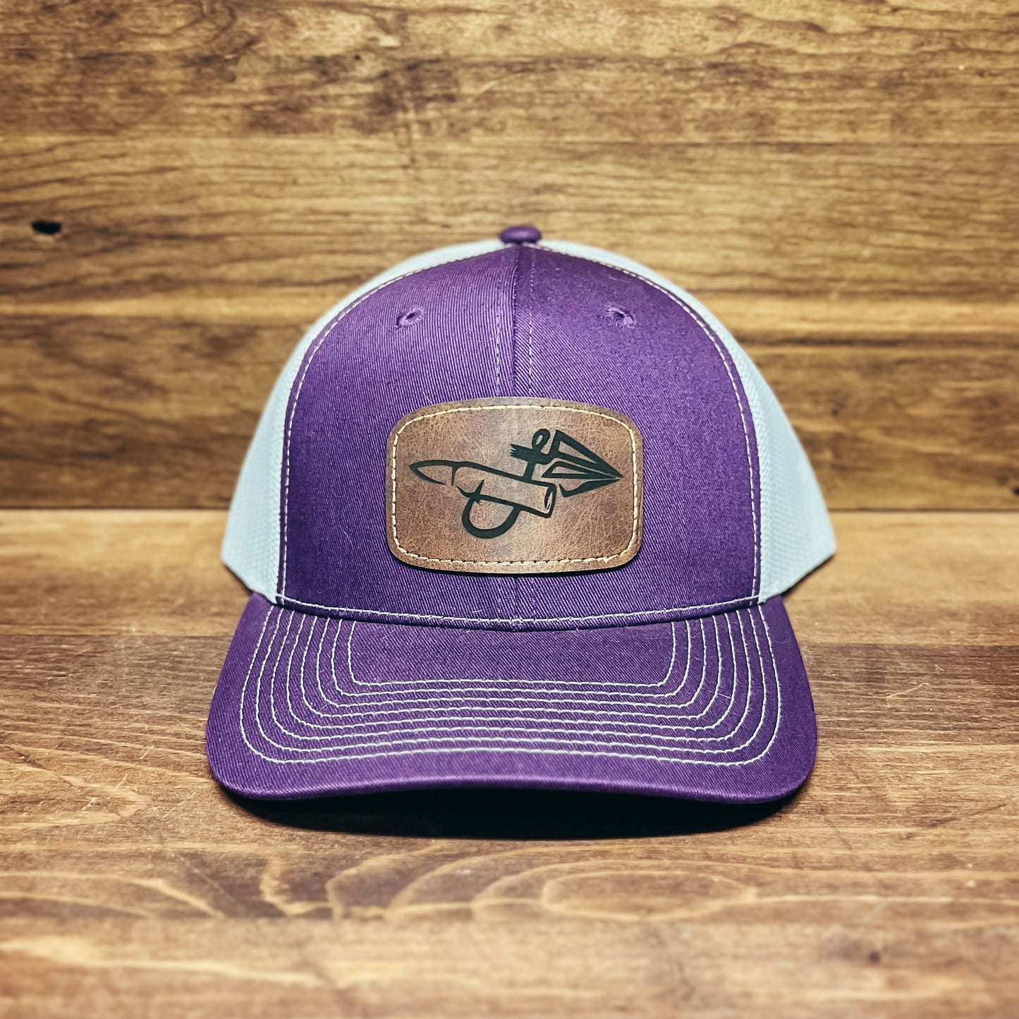 Purple & White Hat - Logo Patch