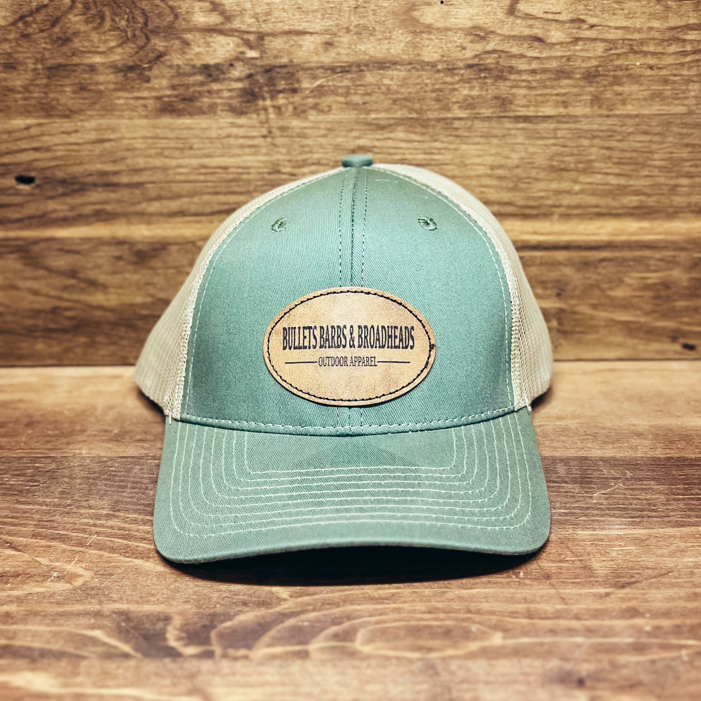 Olive & Khaki Hat - Oval Text Patch